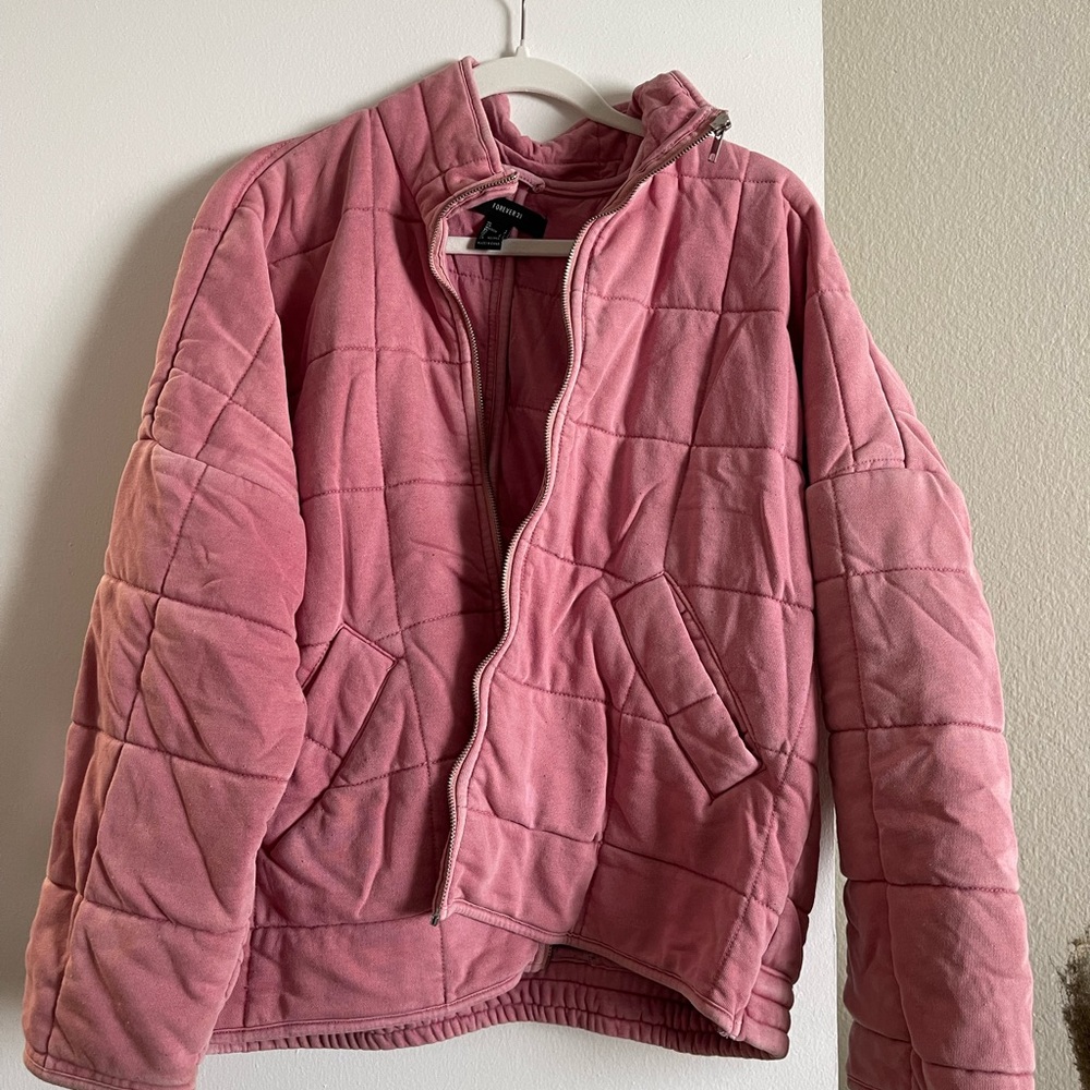 Forever 21 Quilt Jacket Oversized